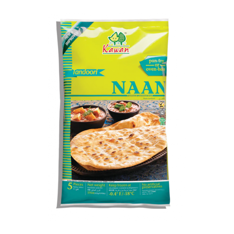 KAWAN Tandoori Naan Plain Oval Shape 5's